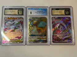 Graded Pokemon TCG 16 Card PSA/CGC Lot - Flying Pikachu V, Vaporeon, Venasaur - Image 3