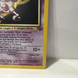 Pokemon Mr. Mime Jungle Holo Rare 1st Edition 40 HP 06/64 English Card LP - Image 3