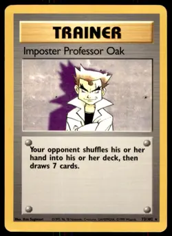 2000 Pokemon Classic - Base Set 2 Imposter Professor Oak #73 Heavy Play - Image 1