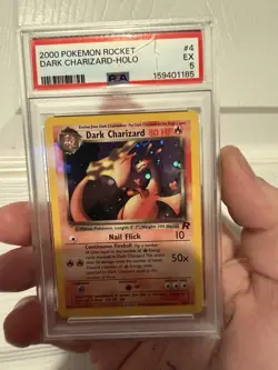 2000 Pokemon Team Rocket Dark Charizard Holo Rare #4/82 English PSA 5 EX - Image 1