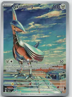 Skarmory Illustration Rare SV08: Surging Sparks 209/191 Pokemon TCG - Image 1
