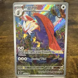 Pokemon TCG Braviary 214/191 SV08: Surging Sparks Illustration Rare Holo NM - Image 1