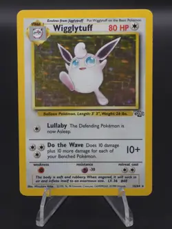 Vintage Wigglytuff Jungle 16/64 Unlimited Holo Holo Rare 80 HP 1999 English - Image 1