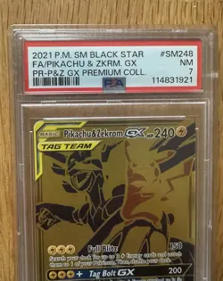 Pikachu & Zekrom Gx SM248 Premium Collection Sm Black Star Promo Pokemon PSA 7 - Image 3