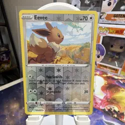 Pokemon TCG Eevee 125/203 SWSH07 Evolving Skies Reverse Holo Common 70 HP - Image 1