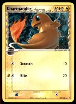 Pokemon EX - Crystal Guardians Charmander #49 Light Play - Image 1