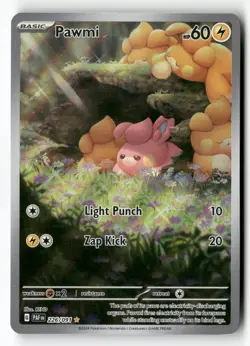 Pawmi 226/091 Illustration Rare Paldean Fates Pokemon Near Mint - Image 1