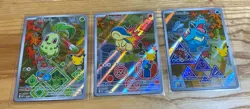 Pokemon First Partner Series 2 - Johto Starter Set Chikorita Cyndaquil Totodile - Image 1