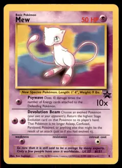 Pokemon Promos - Wizards Black Star Mew #8 Heavy Play - Image 1