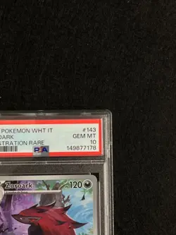Zoroark 143/086 PSA 10 Italian White Flare Black Bolt Pokemon Gem Mint LOW POP - Image 3
