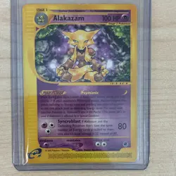 Pokemon TCG Alakazam 33/165 Expedition Base Set Stage 2 Rare Regular Eng 100HP - Image 1