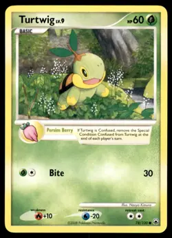 2008 Pokemon Diamond & Pearl - Majestic Dawn Turtwig #78 Light Play - Image 1