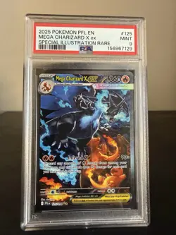 Pokemon TCG Mega Charizard X ex 125/094 Phantasmal Flames SIR Holo PSA 9 - Image 1