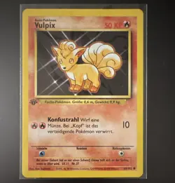 Wizards of the Coast Pokemon TCG Vulpix Base Set 1st Edition 68/102 German - Image 1