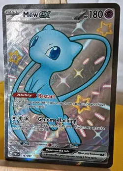 Mew Ex 216/091 - Paldean Fates Holo Shiny Ultra Rare - Pokemon TCG - Image 2
