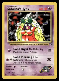 2000 Pokemon Gym - Heroes Sabrina’s Jynx #59 Heavy Play - Image 1