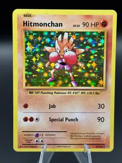 Hitmonchan 62/108 Holo Rare Evolutions Pokemon Lightly Played - Image 1