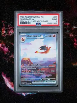 2023 POKEMON MEW EN-151 SPECIAL ILLUSTRATION RARE #199 CHARIZARD EX PSA 9 - Image 1