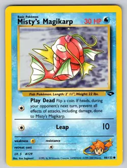 Misty's Magikarp 88/132 Unlimited Common Gym Challenge Pokemon Lightly Played - Image 1