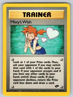 Misty's Wish 108/132 Unlimited Rare Gym Challenge Pokemon Near Mint - Image 1