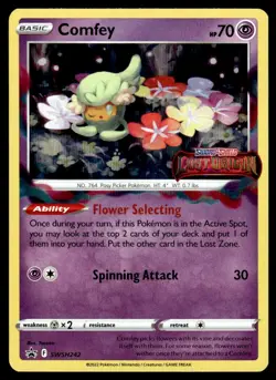 2022 Pokemon Black Star Promos Comfey #SWSH242 Light Play Holo - Image 1