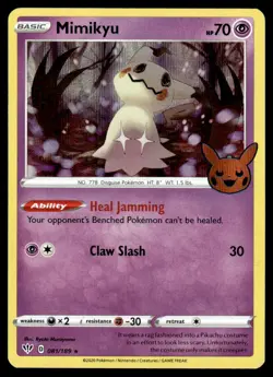 2020 Pokemon Sword & Shield - Darkness Ablaze Mimikyu #81 Light Play Holo - Image 1
