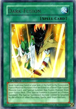 Dark Fusion GLAS-EN047 Yu-Gi-Oh! 1st Edition Light Play - Image 1