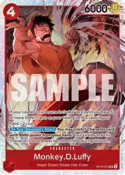 Monkey.D.Luffy OP16-015 Super Rare One Piece Card - Image 1