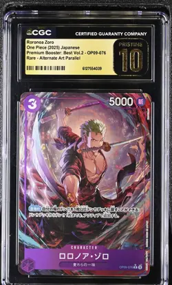 Roronoa Zoro OP09-076 Alternate Art Parallel One Piece Japanese CGC 10 Pristine - Image 1