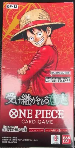 Booster Box One Piece Card Game OP-13 Inherited Will Japanese w/Shrink New 1 Box - Image 1