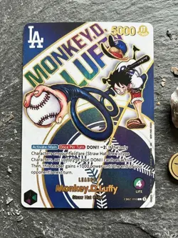 Monkey D Luffy EB02-010 L Dodgers One Piece Night Promo Card Engl Custom/Fan-Art - Image 1