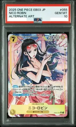 PSA 10 Nico Robin SR Alternate Art EB03-055 2025 Japanese JP ONE PIECE Card - Image 1