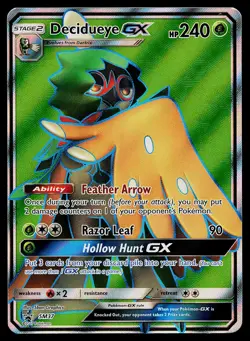 Pokemon Card Sun & Moon Promo Decidueye GX SM37 Promo Holo - Image 1