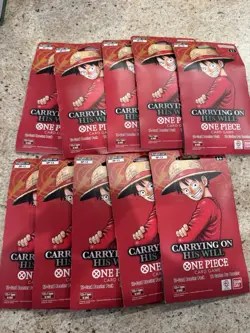 OP 13 Bandai One Piece Card Game Carrying On His Will English 10 Booster Packs - Image 1