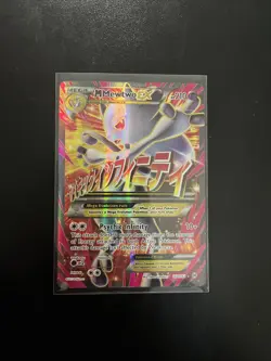 Pokemon M Mega Mewtwo EX Ultra Rare Holo TCG Card. 160/162 XY Breakthrough - Image 1