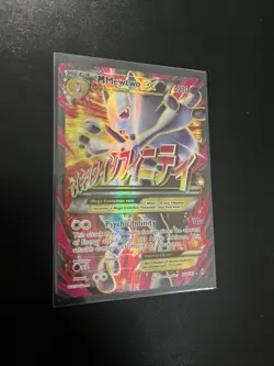 Pokemon M Mega Mewtwo EX Ultra Rare Holo TCG Card. 160/162 XY Breakthrough - Image 2