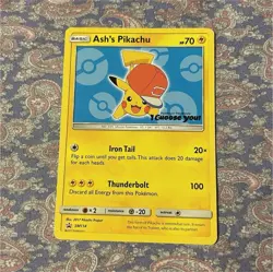The Pokemon Company Ash's Pikachu SM114 Promo Cards Promo EN 2017 70 HP - Image 1