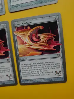 MTG Card. Time Machine playset. Unhinged rare artifact 4 cards - Image 3