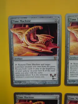 MTG Card. Time Machine playset. Unhinged rare artifact 4 cards - Image 5