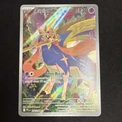 Pokemon TCG Zacian Full Art Ultra Rare Holo Card 100/94 Phantasmal Flames - Image 1