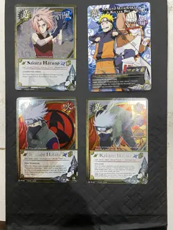 Bandai Naruto CCG Promo Foil English 4-Card Lot Sakura/Kakashi/Naruto PR040 - Image 1