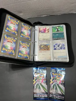 Pokemon Cards With Binder And 2 Korean Packs - Image 3