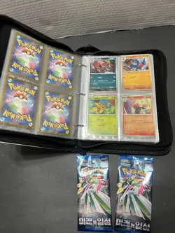 Pokemon Cards With Binder And 2 Korean Packs - Image 4