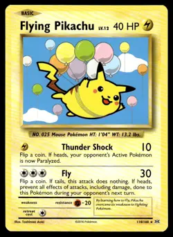 2016 Pokemon XY - Evolutions Flying Pikachu Basic/Rare Secret #110 Light Play - Image 1