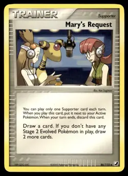 2005 Pokemon EX - Unseen Forces Mary’s Request #86 Light Play - Image 1