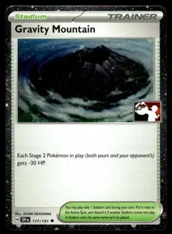 2025 Pokemon Stamped Prize Pack Series 7 Gravity Mountain #177 Near Mint Holo - Image 1