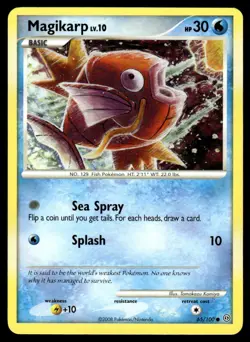 2008 Pokemon Diamond & Pearl - Stormfront Magikarp #65 Light Play - Image 1