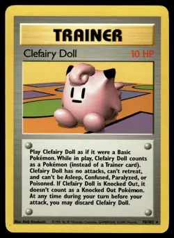 1999 Pokemon Classic - Base Set Clefairy Doll #70 Light Play - Image 1