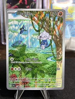 Pokemon TCG Meditite Illustration Rare Card Stellar Crown #153/142 - Image 1