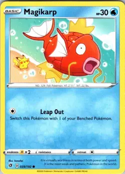 Magikarp 039/192 Common Rebel Clash Pokemon Near Mint - Image 1